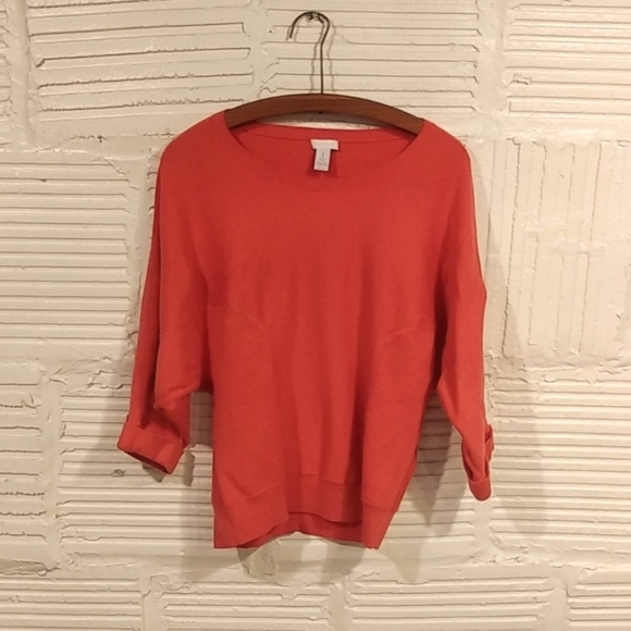 Chico's Brand coral lightweight sweater size 1 also small - Picture 1 of 5